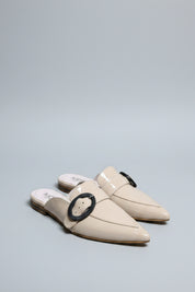 Mule à Boucle-Beige