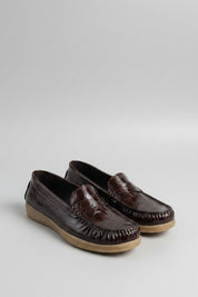MOCASSIN CLASSIQUE TEXTURÉ - MARRON