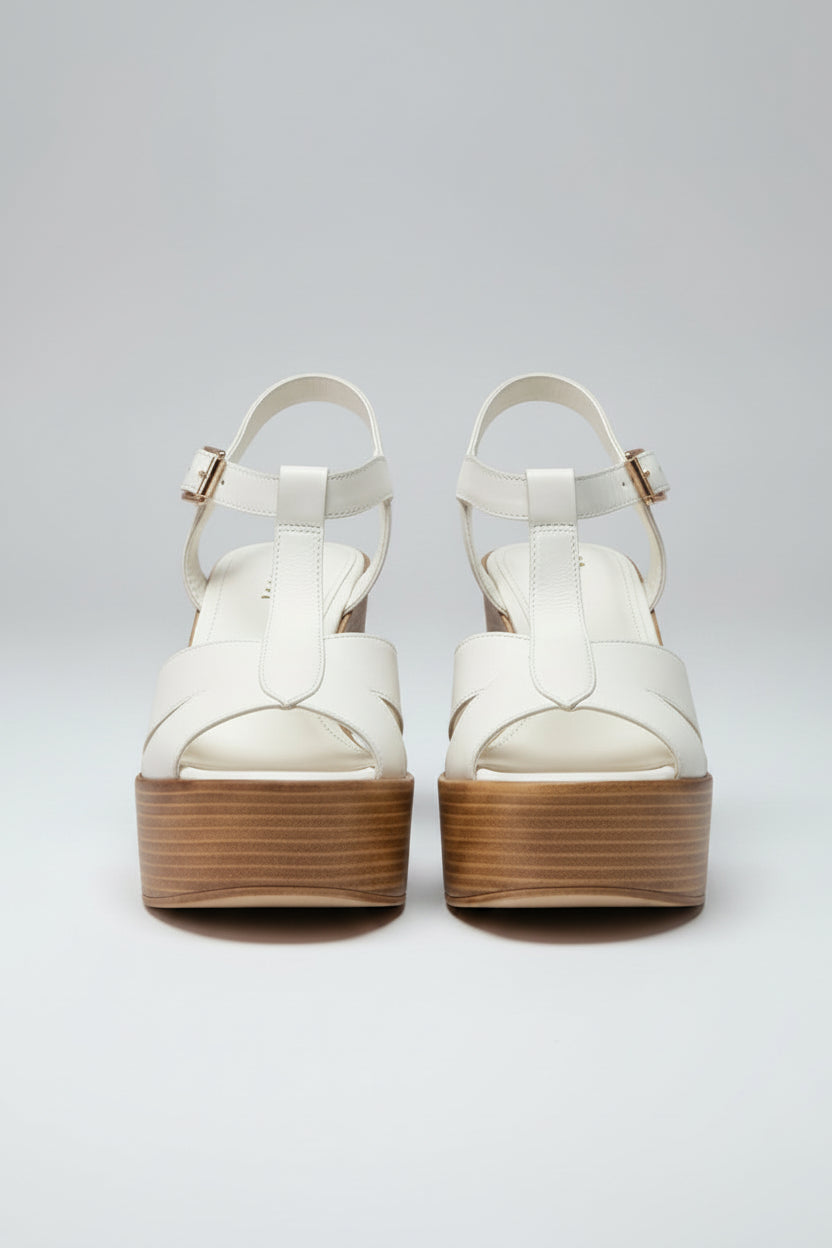 Sandales Compensées Écorce - Beige