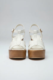 Sandales Compensées Écorce - Beige