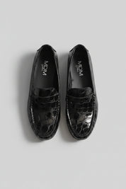 MOCASSIN CLASSIQUE TEXTURÉ - NOIR