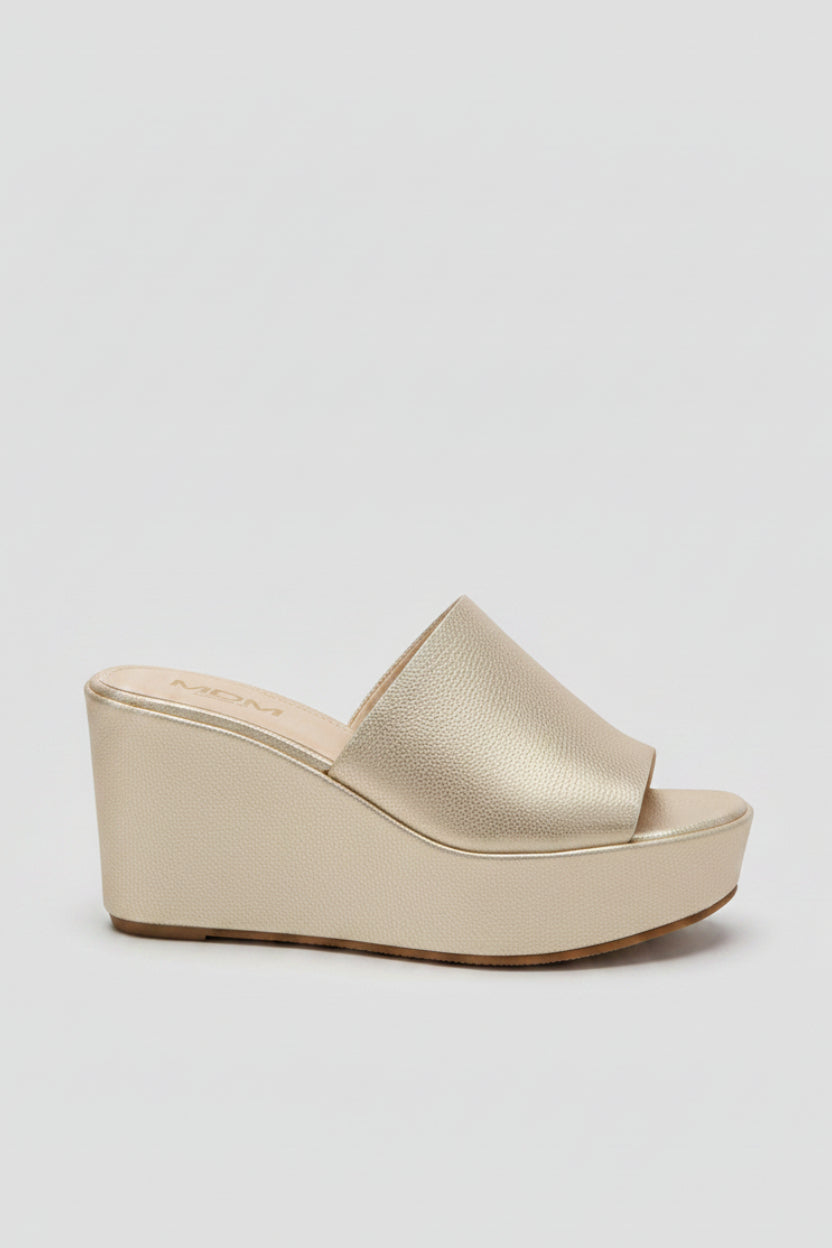MULES COMPENSÉES MDM – DORÉ MÉTALLISÉ