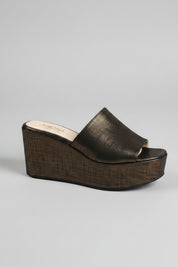 MULES COMPENSÉES MDM – BRONZE FONCÉ MÉTALLISÉ
